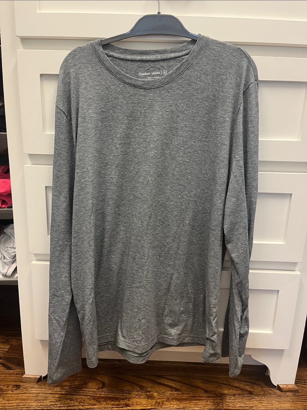 Outdoor Voices Gray Long-Sleeve Crew Shirt